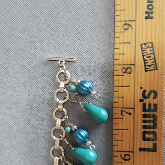 New Beautiful Turquoise Toggle Charm Style Bracelet - Picture 2 of 4